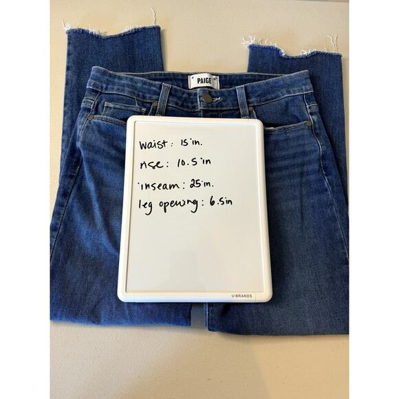 Paige Hoxton Ankle Womens 30 Stretch Mid Rise Denim Jeans - Picture 3 of 4